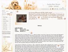 Tablet Screenshot of luckystarstrain.pets-memories.com