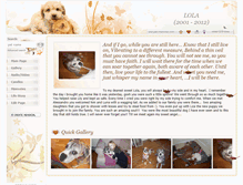 Tablet Screenshot of lolaloveslilly.pets-memories.com